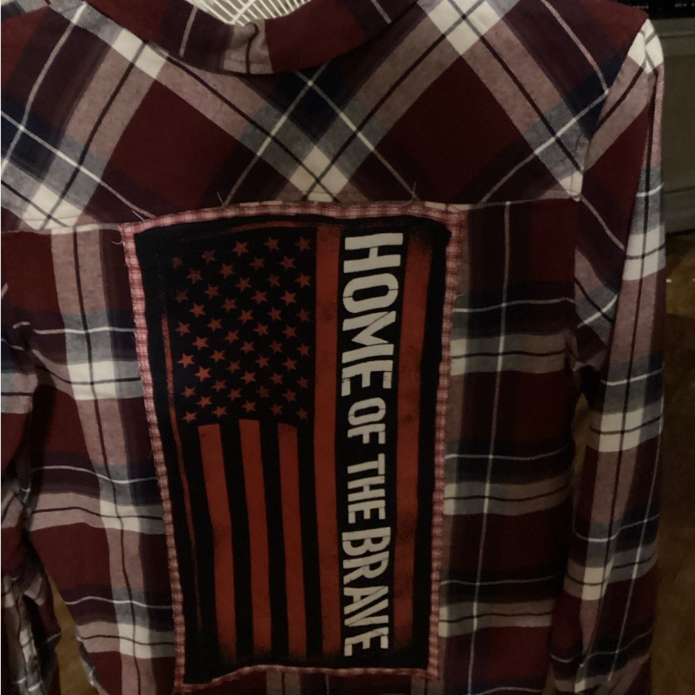 Natural Reflections Red Plaid Casual Button Down Shirt